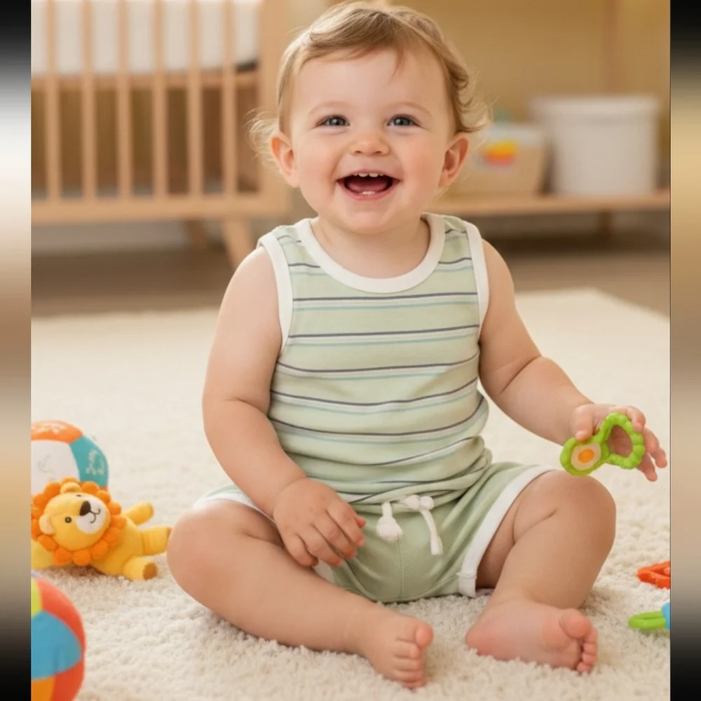 Easy-peasy's Terry Cloth Tank Top and short set.